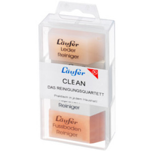 Läufer reinigingsset met 4 speciale gummen in transparante box