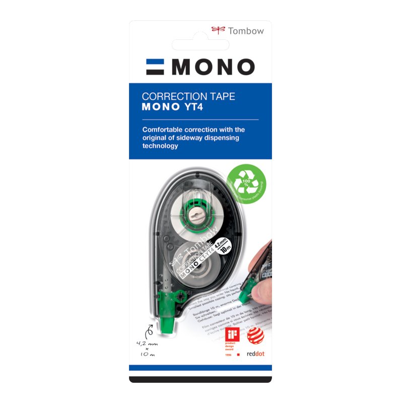 Tombow correctieroller MONO CT-YT4, 4,2 mm x 10 m, blister