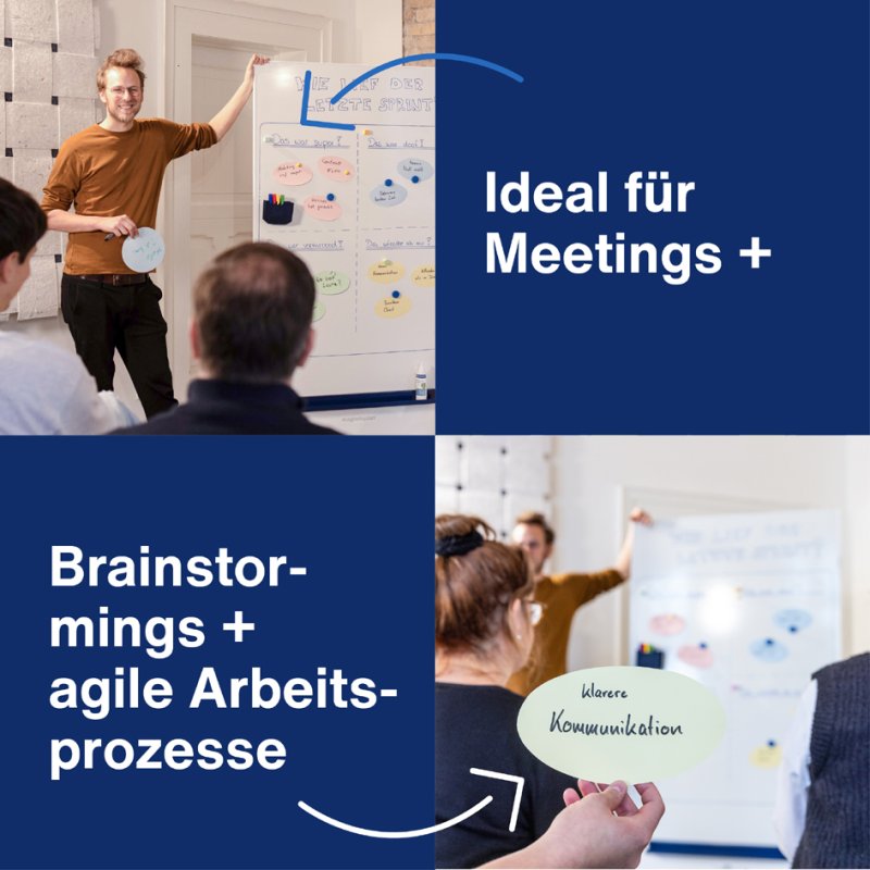 Magnetoplan moderatiekaarten ovaal, 190 x 110 mm