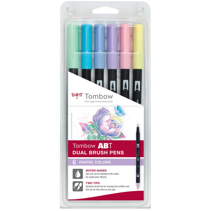 Tombow Dubbele Borstelpennen, Pastelkleuren