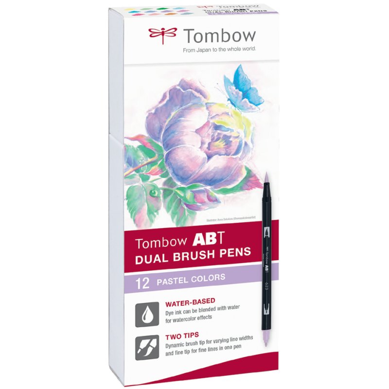 Tombow Dubbele Borstelpennen, Pastelkleuren