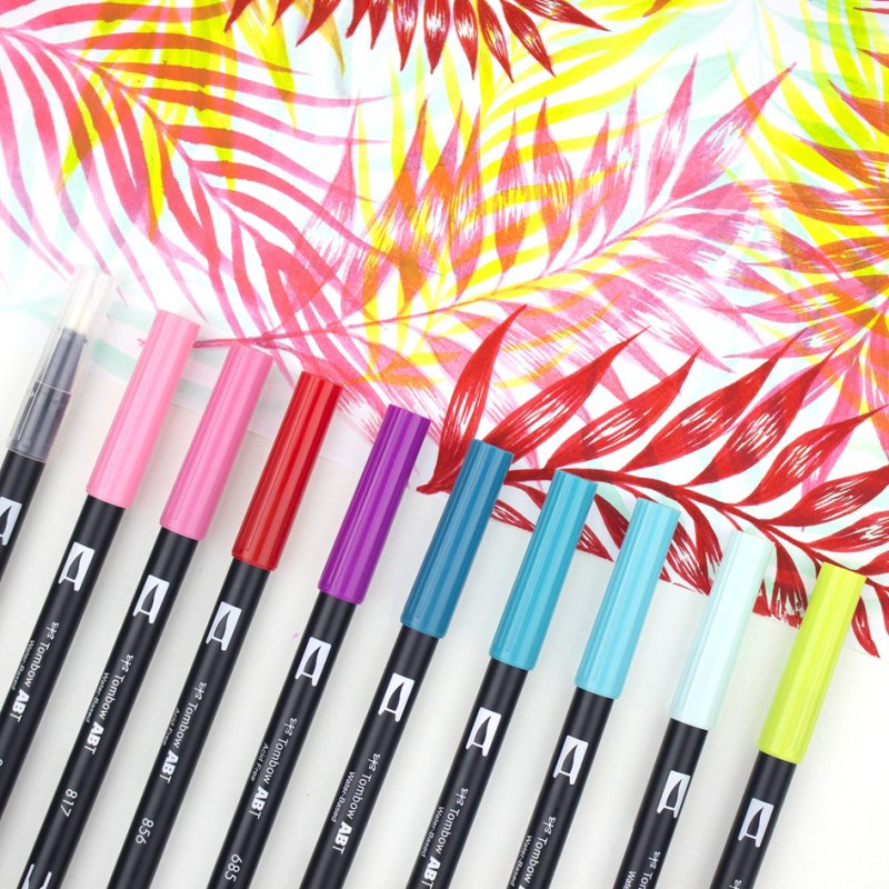Tombow dubbele penseelborstel in gecombineerde kleuren