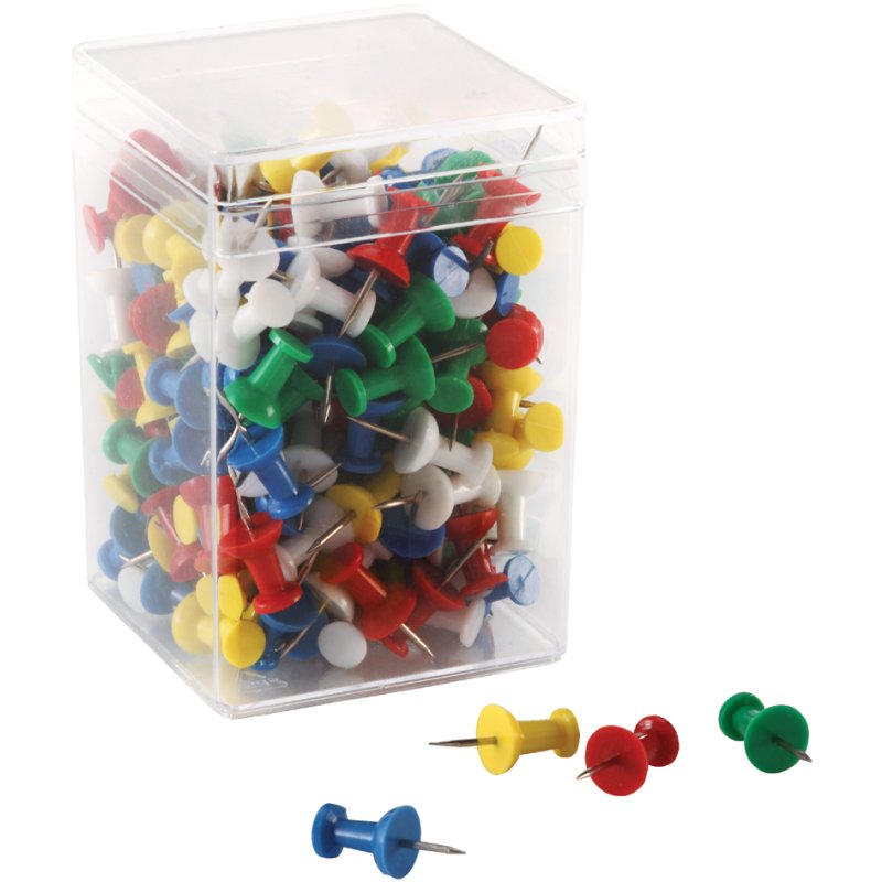 magnetoplan prikbordnaalden gekleurd 200 stuks