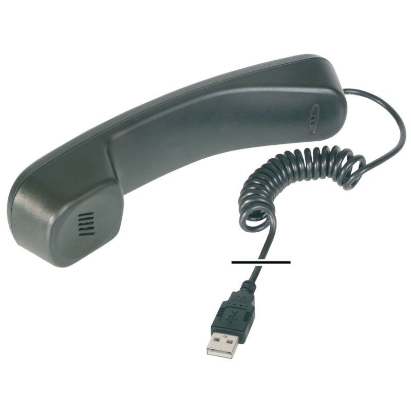 USB-Telefoonhoorn, Plug & Play, Zwart