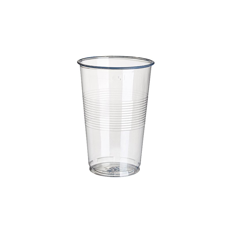 Heldere kunststof drinkbekertjes 200 ml, transparant, 100 stuks