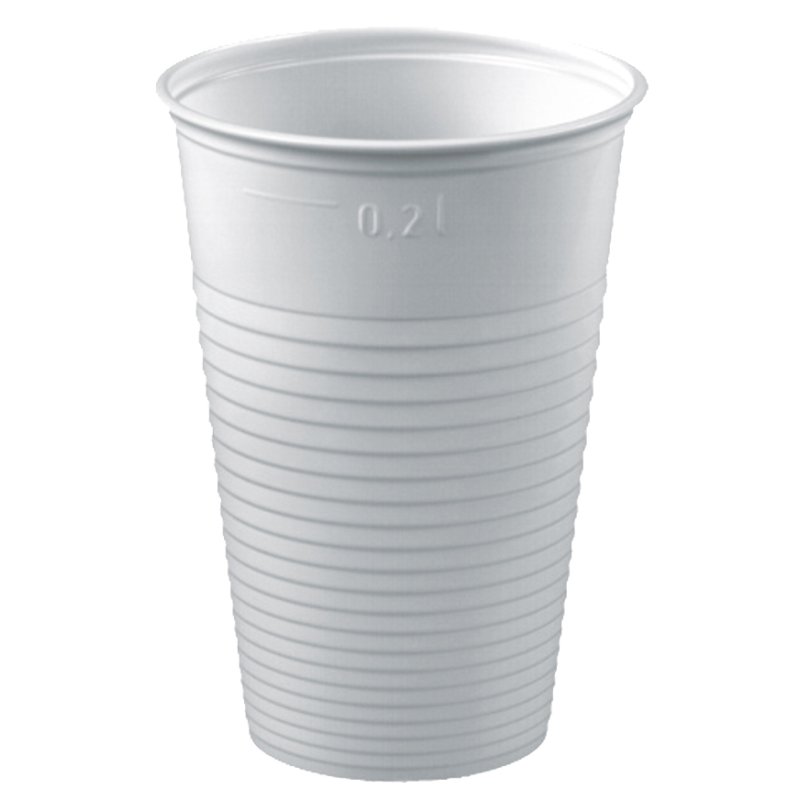 Heldere kunststof drinkbekertjes 200 ml, transparant, 100 stuks