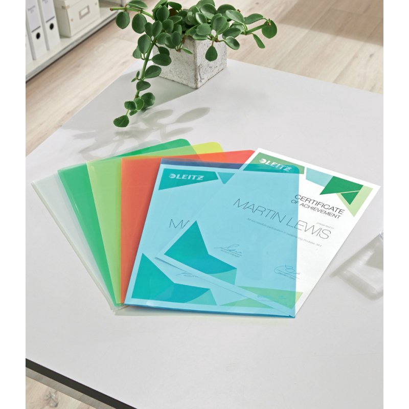 LEITZ Sichthüllen Super Premium A4 PVC rood 0,15mm