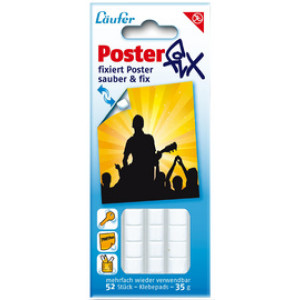 Läufer Posterfix klevende pads, herpositioneerbaar, wit