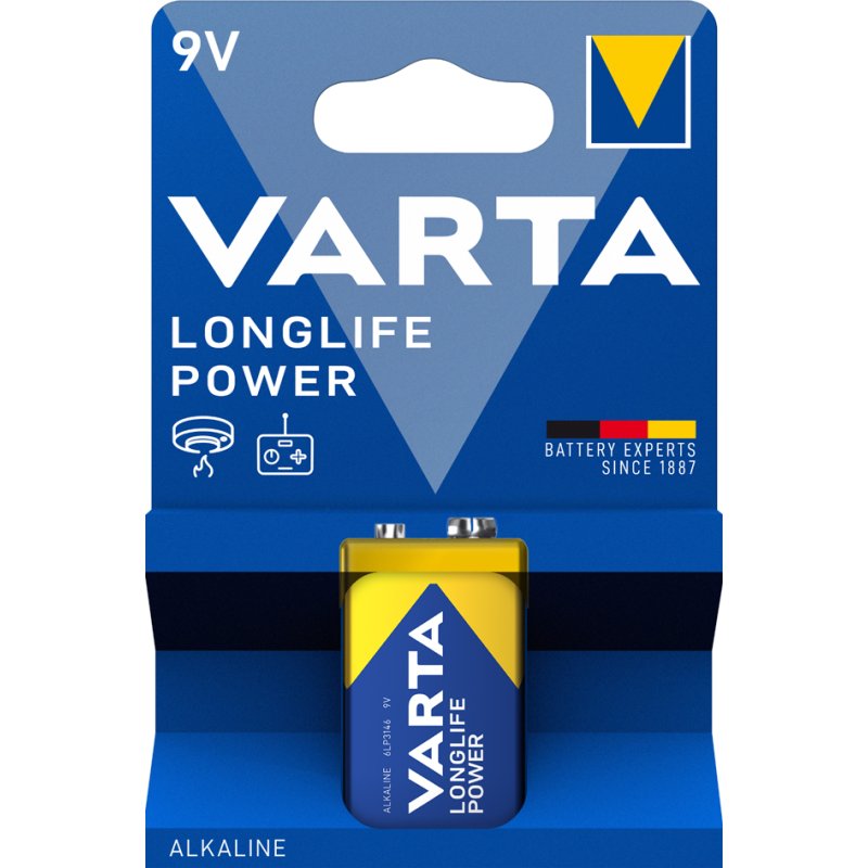 VARTA alkaline 9V batterij Longlife Power E-Block 6LR61
