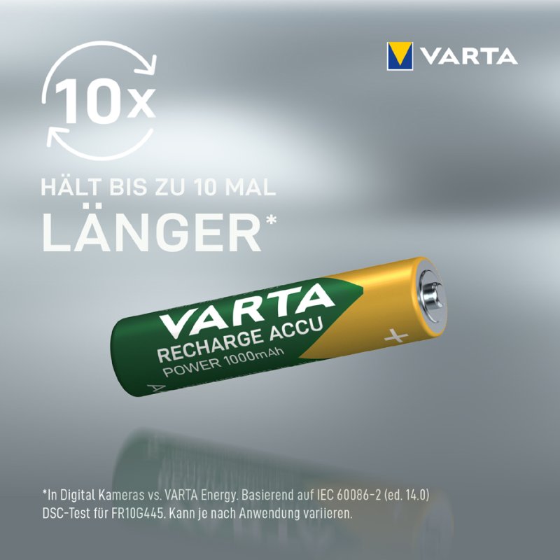 VARTA NiMH oplaadbare batterijen AAA 1.000 mAh