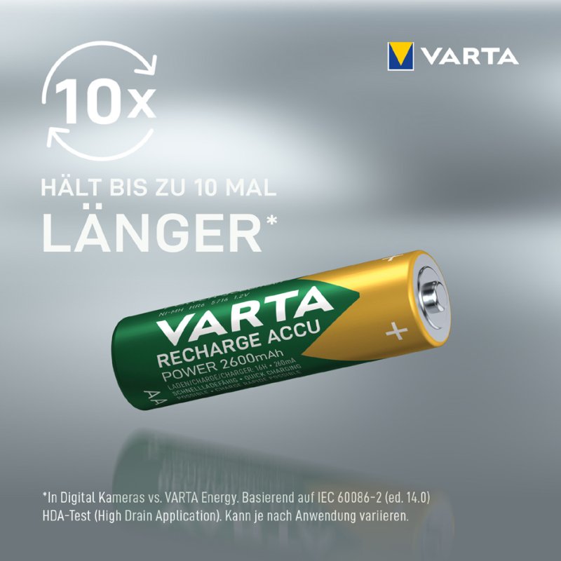 VARTA NiMH oplaadbare batterijen AA 2600 mAh