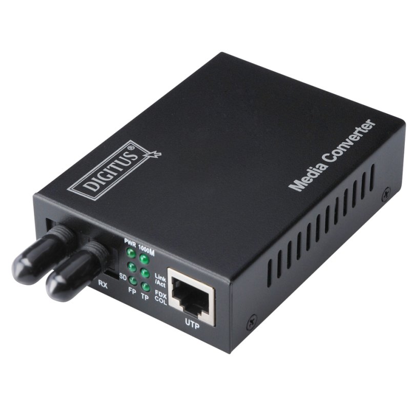 Snelle Ethernet mediaconverter, RJ45/ST, multimode
