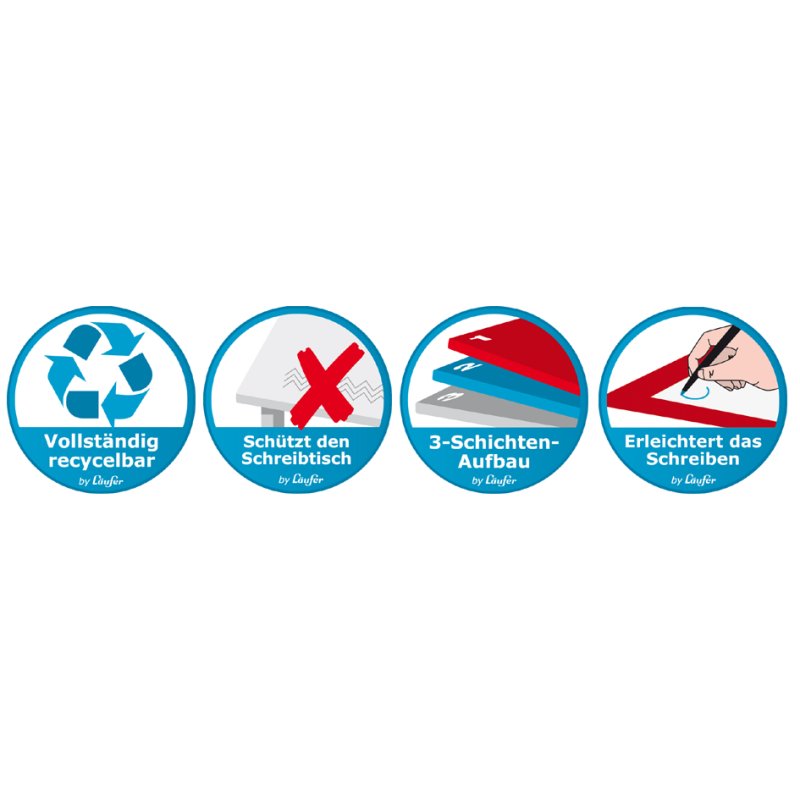 Läufer bureauonderlegger DURELLA D2 520 x 650 mm zwart