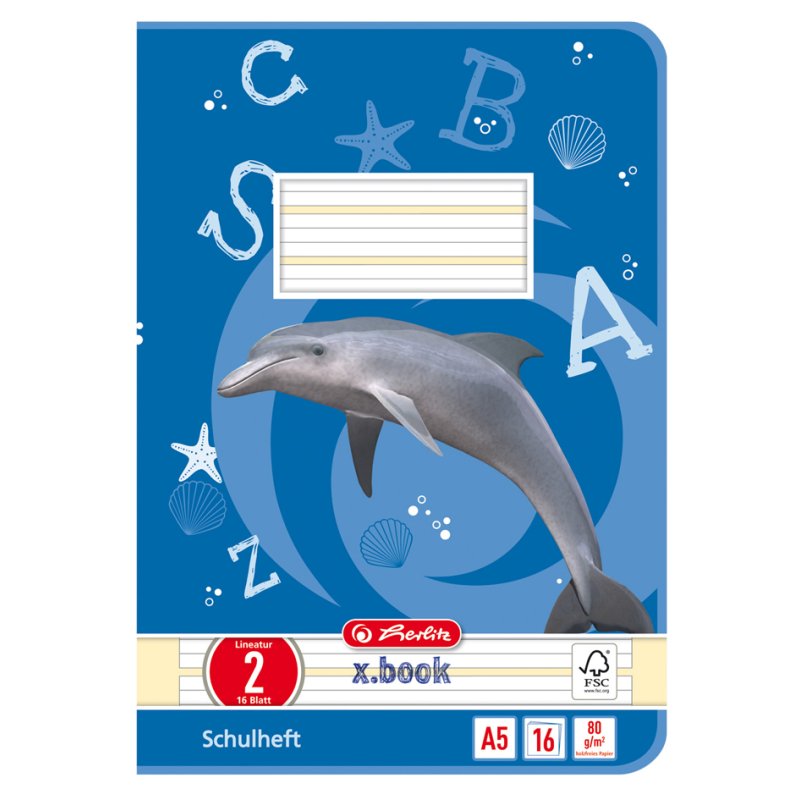 Schoolschrift x.book, formaat A5, gelinieerd