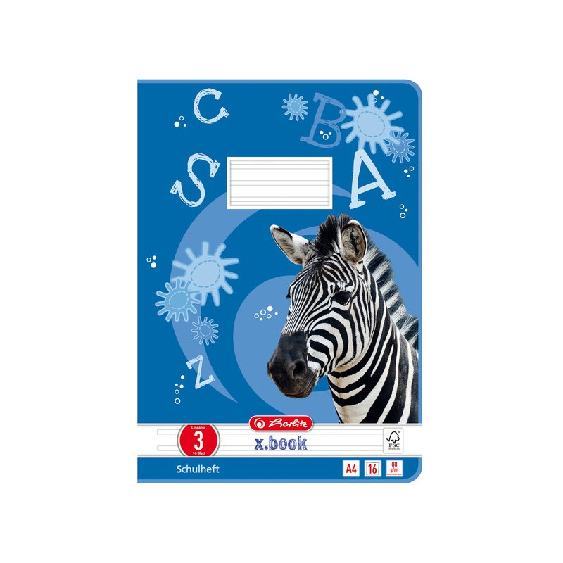 Schoolschrift x.book, A4-formaat, gelinieerd
