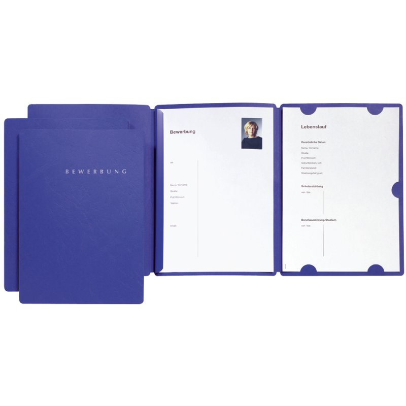 PAGNA sollicitatieMap Select, DIN A4, karton, blauw