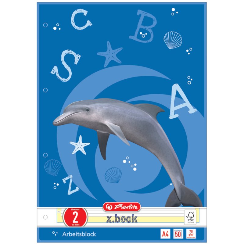 Herlitz Schrijfblok x.book, A4-formaat, Gelinieerd