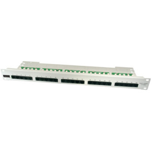 19" ISDN-patchpaneel, categorie 3, 25 x RJ45-aansluitingen, 1 HE