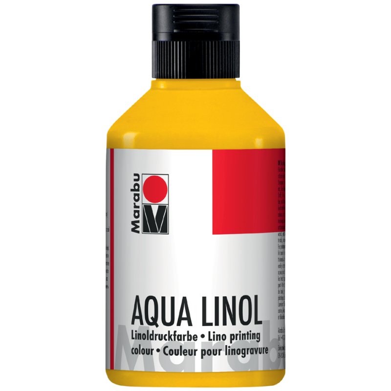 Marabu Aqua-linoleumdrukverf, zwart, 250 ml