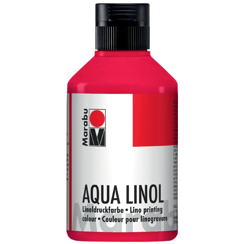 Marabu Aqua-linoleumdrukverf, zwart, 250 ml