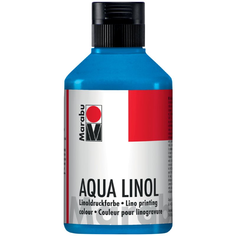 Marabu Aqua-linoleumdrukverf, zwart, 250 ml