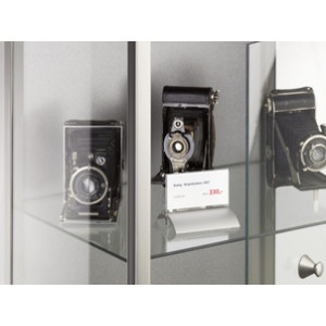 DURABLE Naambord DESK PRESENTER DE LUXE transparant met aluminium voet