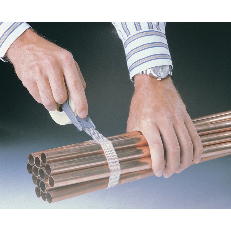 Filament tape met glasvezelversterking, 25 mm x 50 m, transparant