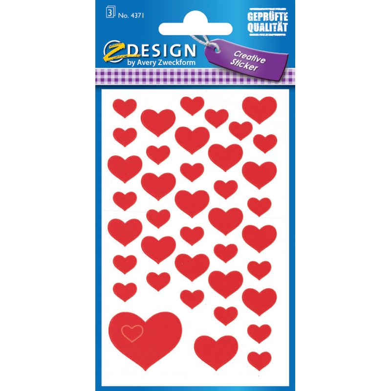 Avery Vormgevende Stickers 'Lieveheersbeestjes & Klavertjes'