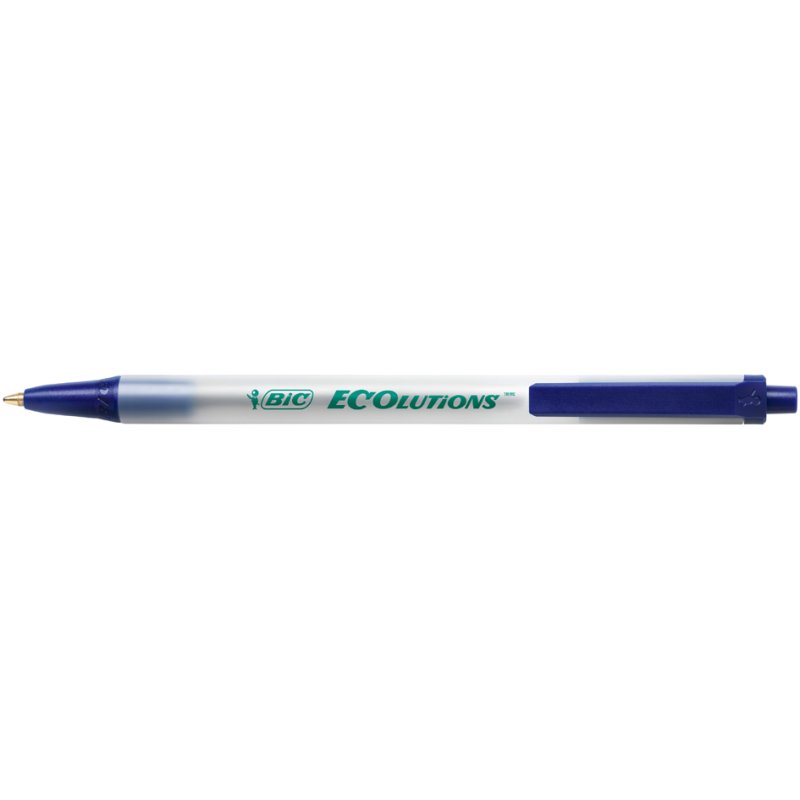BIC drukbalpen ECOlutions Clic Stic, zwart, 0,32 mm, 62% gerecycled kunststof