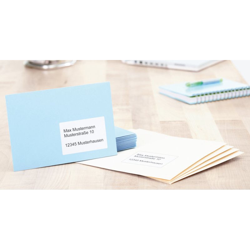 HERMA Adresetiketten 105 x 42 mm, spitse hoeken, wit