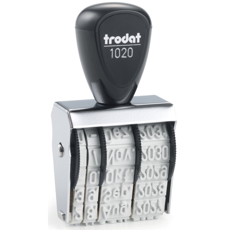 trodat datumstempel 1020, 5 x 32 mm, vernikkeld metalen behuizing