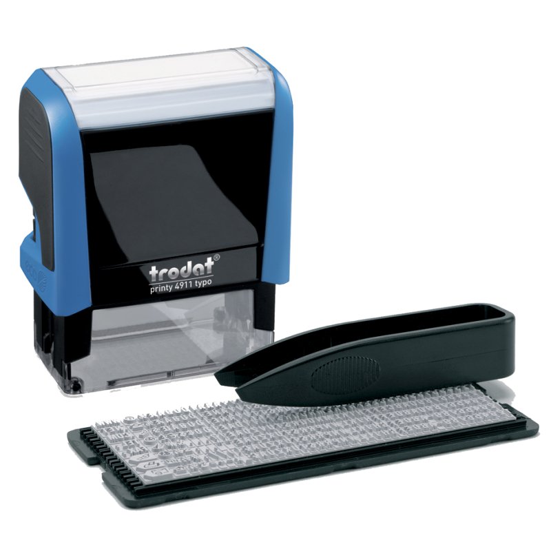 Tekststempelmachine Typo Printy Set 4911, 3 regels