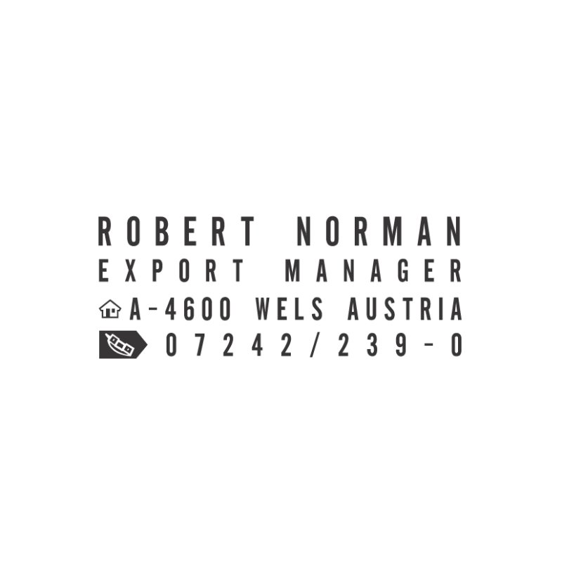 Textstemp automatisch systeem Printy Set, 4 regels