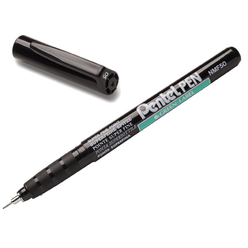 Pentel permanent marker GREEN-LABEL NMF50, zwart