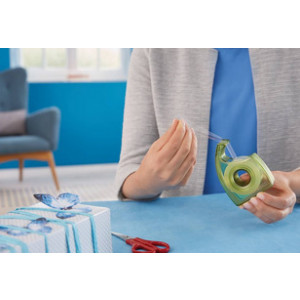 Tesa ecoLogo handtapedispenser groen, navulbaar