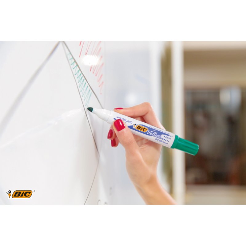 BIC Whiteboard Markers Velleda 1701 ECOlutions, 4 stuks