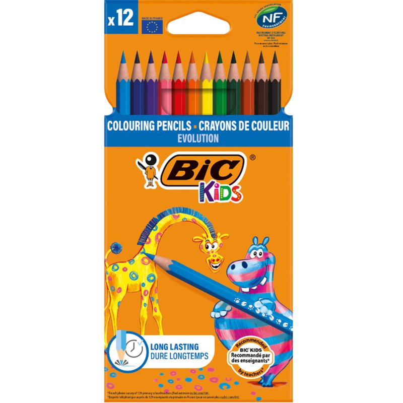 BIC KIDS kleurpotloden Evolution ecolutions, 18 stuks