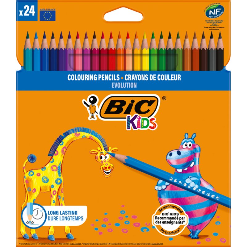 BIC KIDS kleurpotloden Evolution ecolutions, 18 stuks