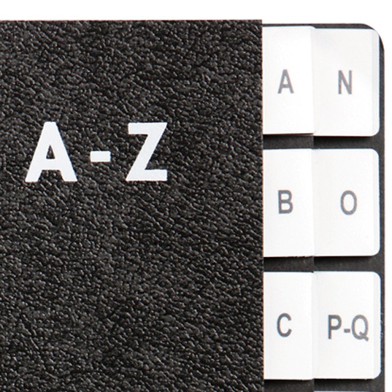 Mappenindeler A4, 24 vakken, A - Z, zwart