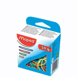 Maped elastiekjes gesorteerd, 50 gram, diverse kleuren en maten