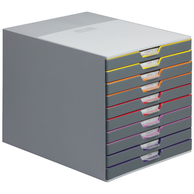 DURABLE Ladebox VARICOLOR MIX 10 met transparante etiketvensters