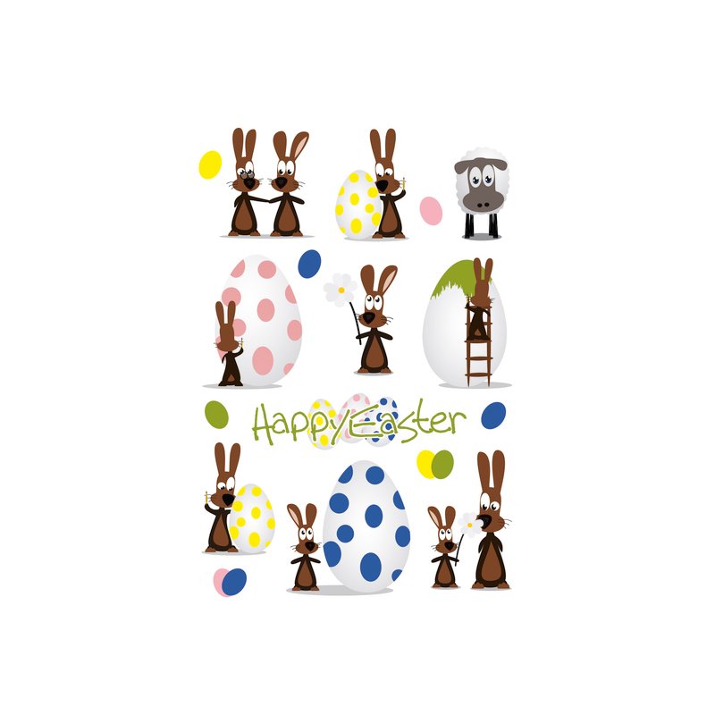 HERMA Paas-Stickers Klassiek 'Paasei', met Glitters