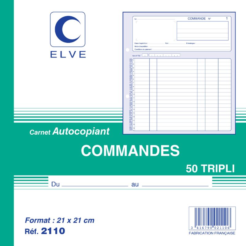 ELVE Verdeelstuk 'Commandes', 297 x 210 mm, duplex
