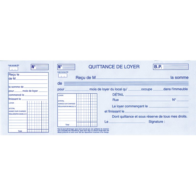 Kwitantieblok 'Huurbonnen', 100 x 270 mm