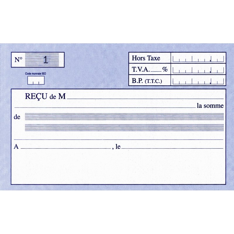 Manifold 'Ontvangsten inclusief btw', 105 x 180 mm, duplicaatboek