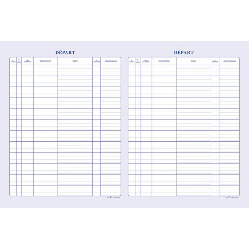 Binnenkomende postregistratie, 150 pagina's, 320 x 250 mm.