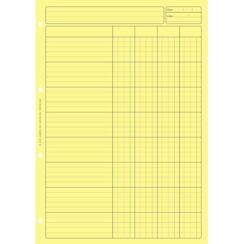 Interne controle blok, 80 pagina's, blauw