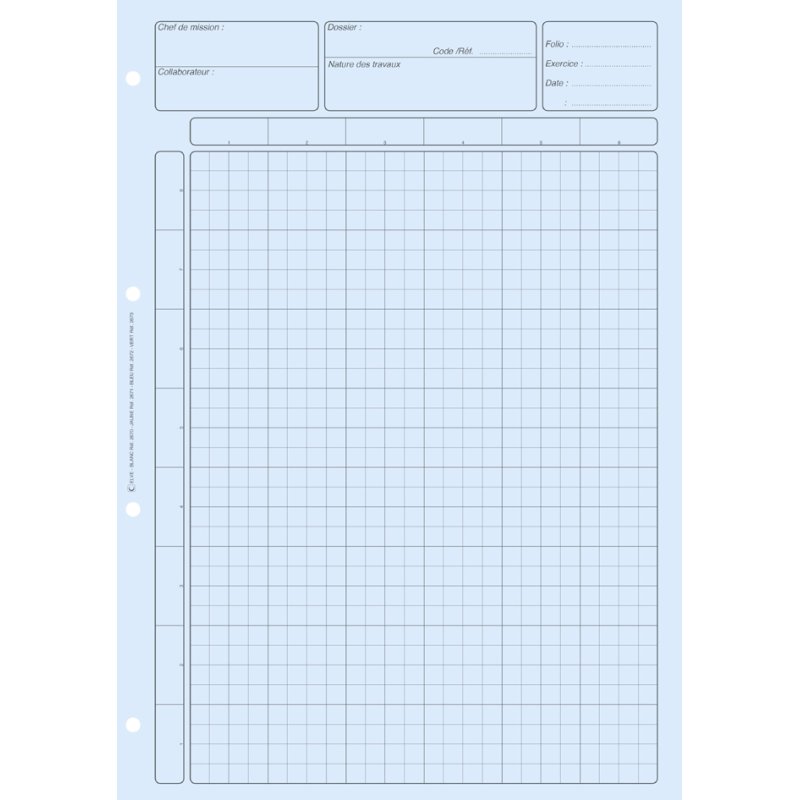 Interne controle blok, 80 pagina's, blauw