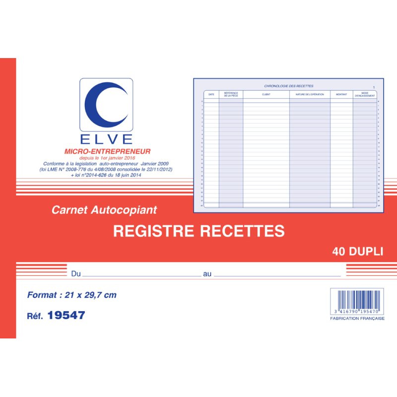 ELVE Insteekmap 'Recepten: zelfstandigen zonder personeel', 40 vellen