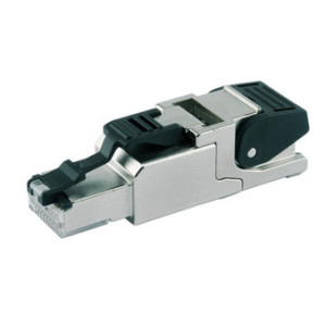 Telegärtner RJ45-stekkerverbinding Kat.6a (plat) T568B